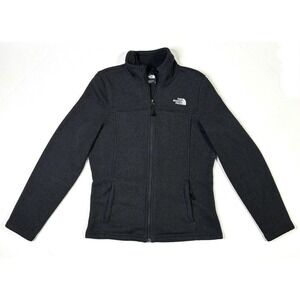 The North Face Jacket Women's Medium Dark Gray Heather Fleece Full Zip Sweater
